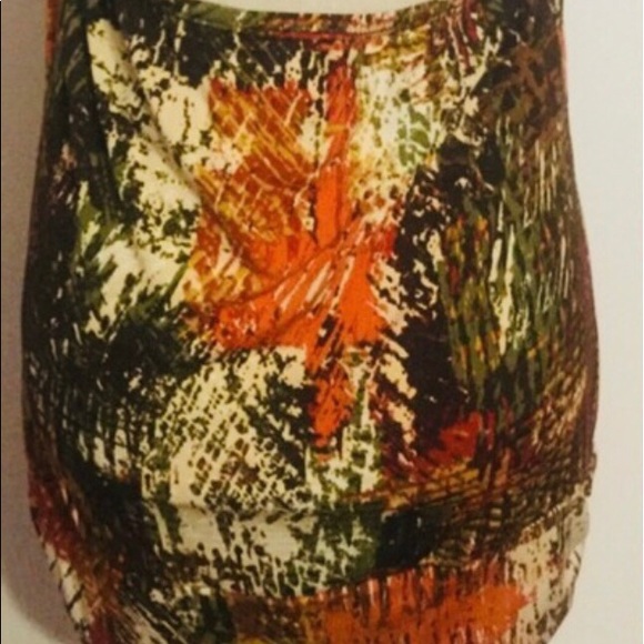 Dots Brown Multi Color V-Neck Beaded Halter Tunic Top NWT - Picture 8 of 9